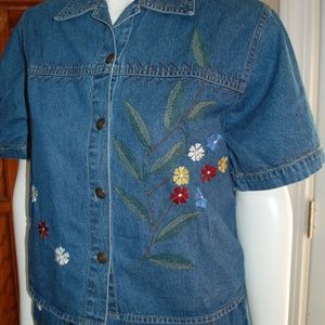 Agapo Decorated Denim Midi Dress & Jacket